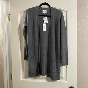 Gray long cardigan
